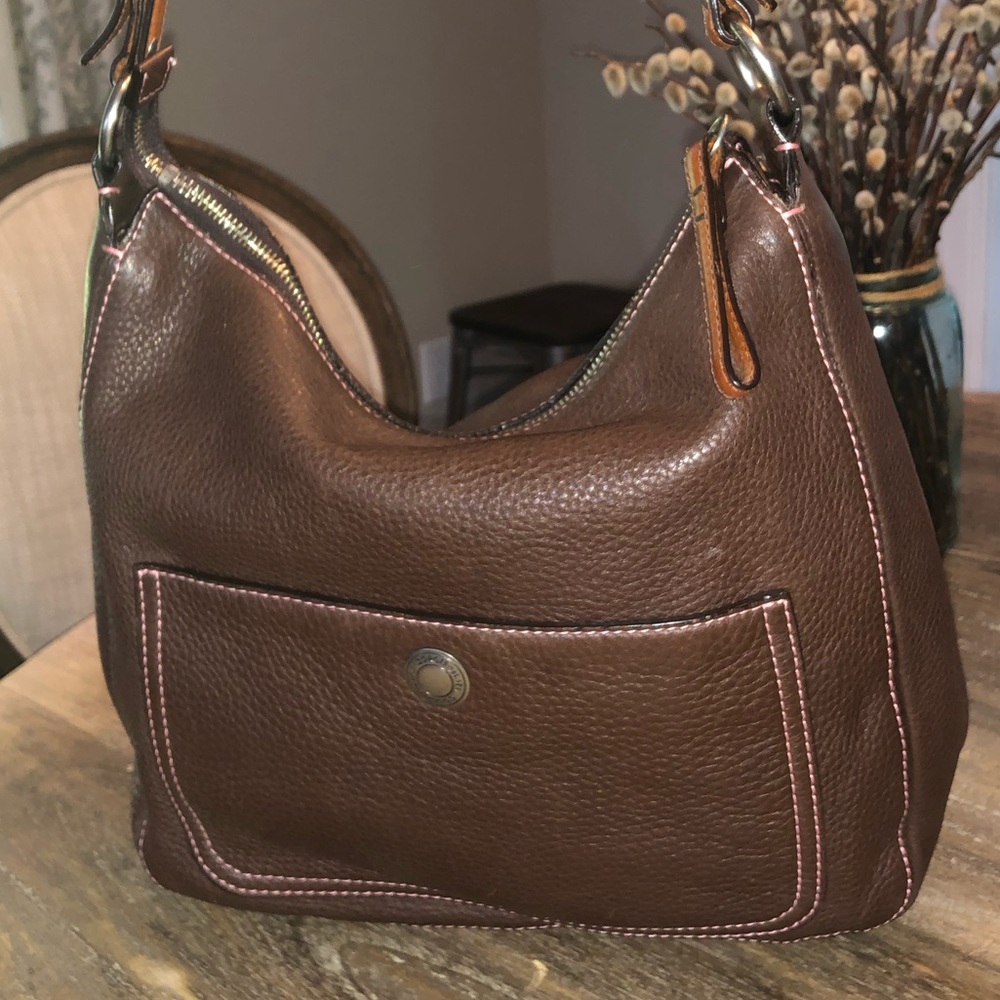 Genuine Vintage Pebble Leather Coach Hobo